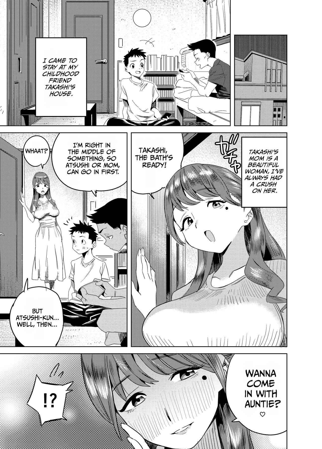 Hentai Manga Comic-It's Wrong for my Friend's Curvy, Big-Breasted Mom to be This Sexy...No, Wait, I'm Into It!!-Read-2
